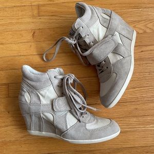 ASH Beige High Top Wedge Sneakers. Size EU 39. Like new condition.